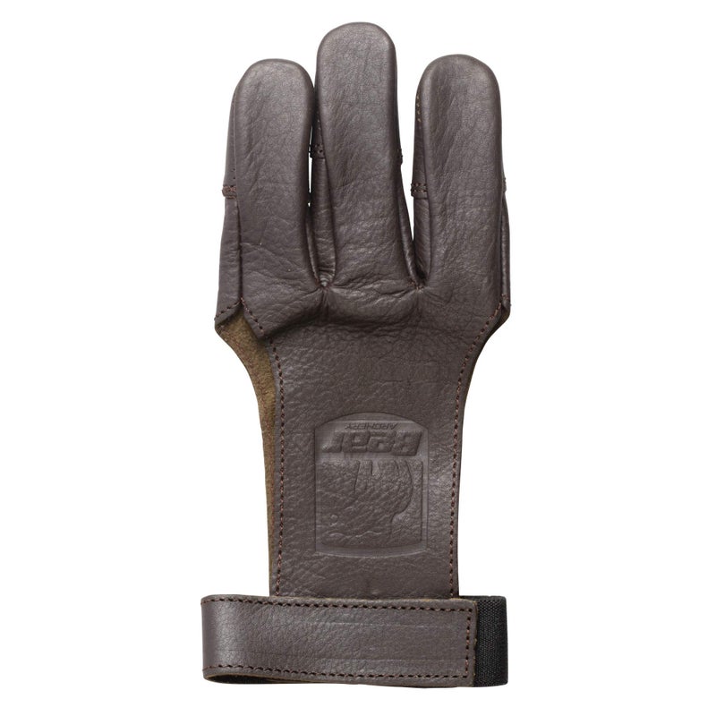 Bear Archery Leather 3 Finger Traditional Archery Shooting Glove, Large, Black, (ASG101L) - Image 1
